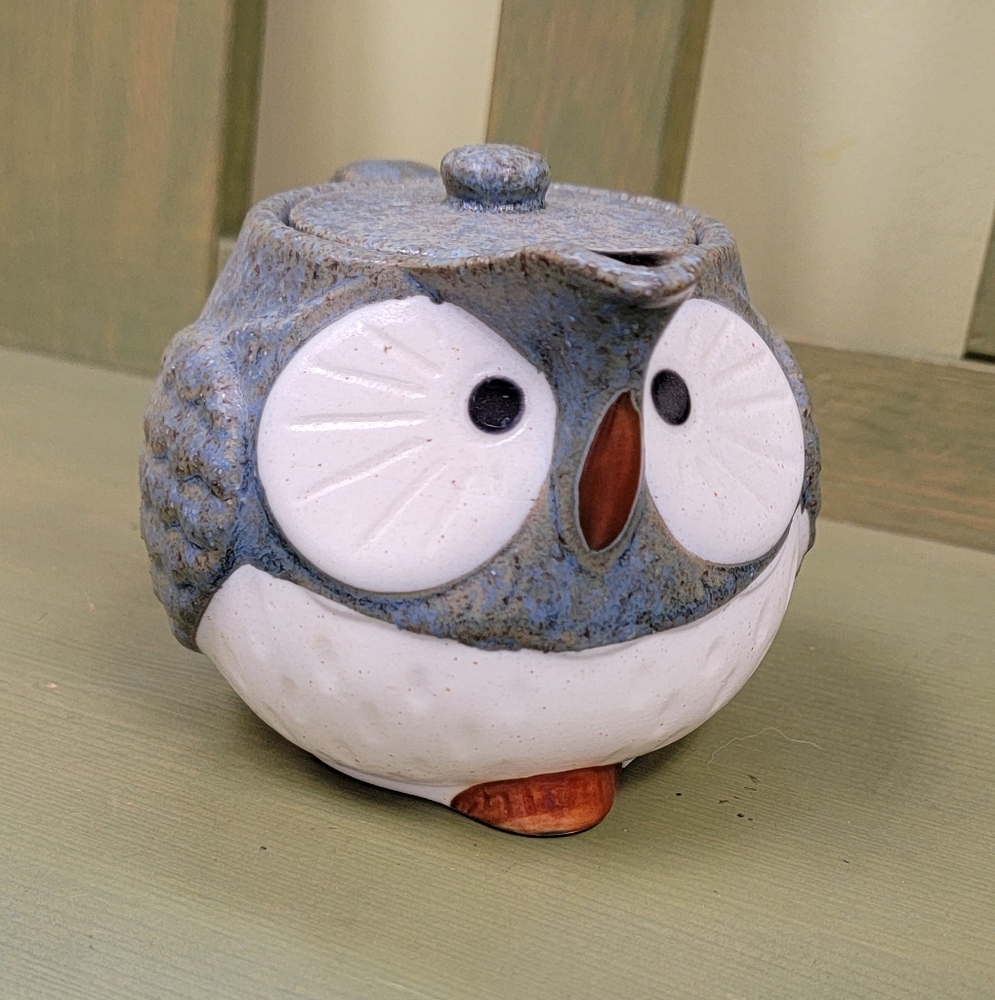 Anthropologie Stoneware Owl Teapot For One With Diffuser